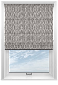 Bellavelle Chevron, Pebble Grey - Twist&Fit Roman Blind